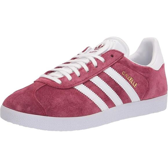 NWTadidas mens Gazelle Shoes Collegiate Burgundy/White/Gold Metallic 12